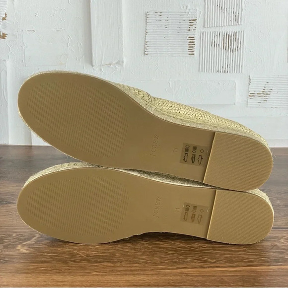 NEW J. Crew Woven Natural Raffia Espadrille Flats size 11‎ ivory $118 - Picture 8 of 10